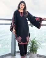 Premium VIP Linen Embroidery Three Piece with Digital Print Dupatta (4)