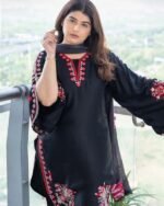Premium VIP Linen Embroidery Three Piece with Digital Print Dupatta (5)