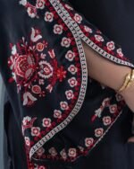 Premium VIP Linen Embroidery Three Piece with Digital Print Dupatta (8)