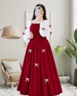 Premium Bhanchur Georgette Pookie Gown Elegant Free