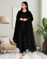 Premium Soft Cotton Embroidery Three Piece