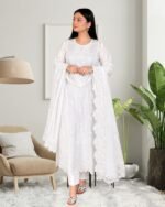 Premium Soft Cotton Embroidery Three Piece